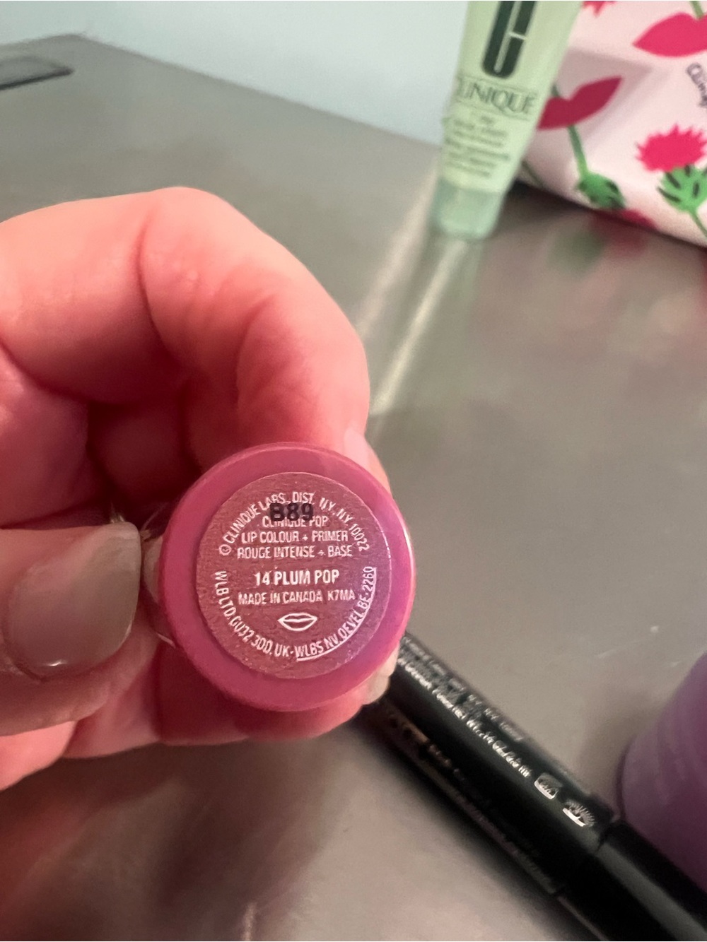 Clinique Lipstick, Mascara & 2 Other Products & Flowered Pouch - Picture 4 of 6